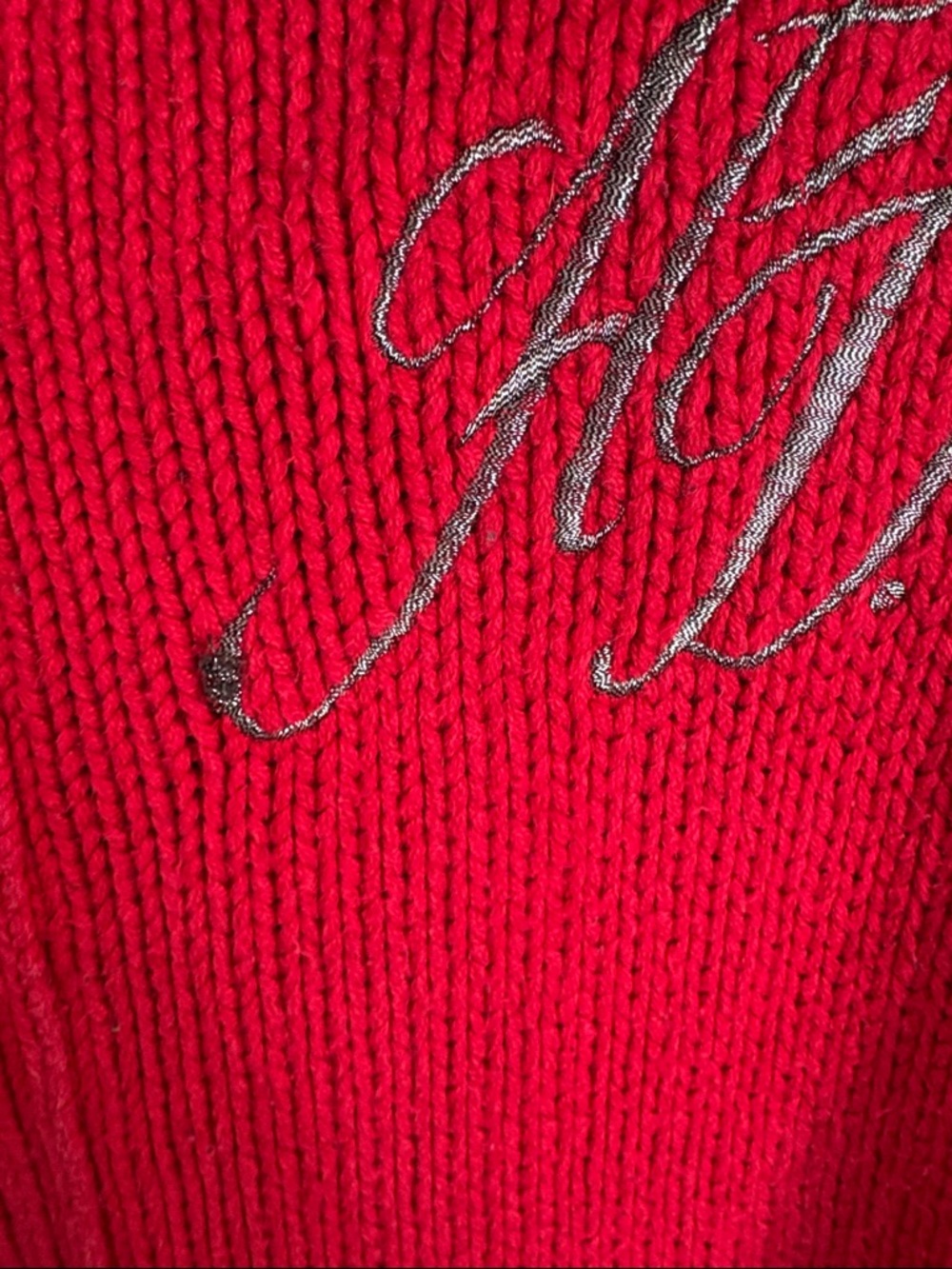 Harley-Davidson Women’s Red Zip Front Knit Sweater - Picture 3 of 7